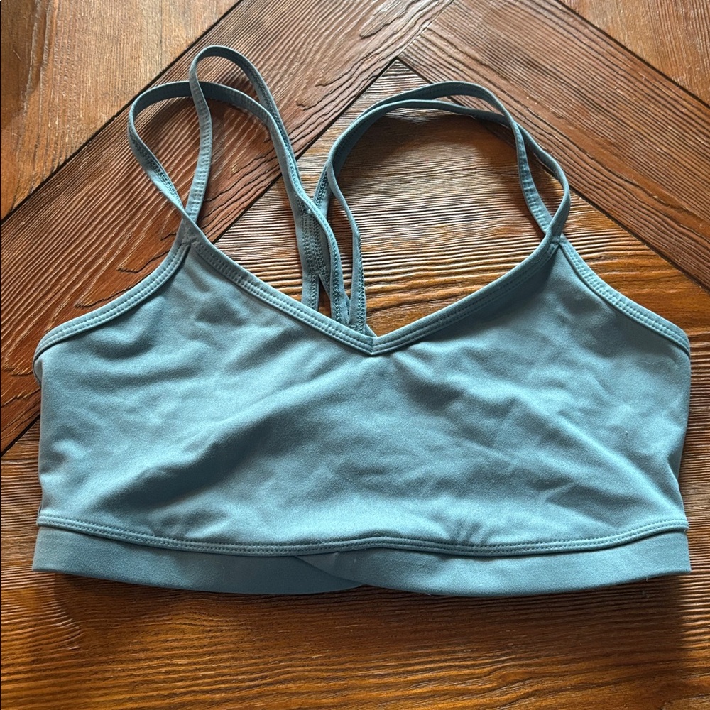 Target All In Motion Bra M Teal Strappy Sports Bra